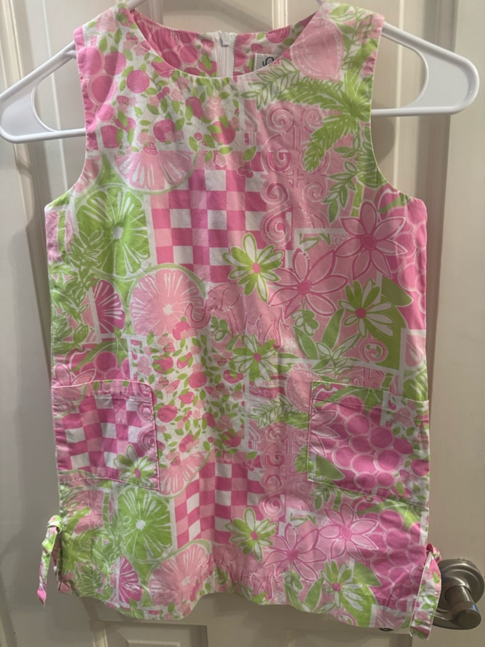 Girls Lily Pulitzer Pink Lime Green Dress size 6